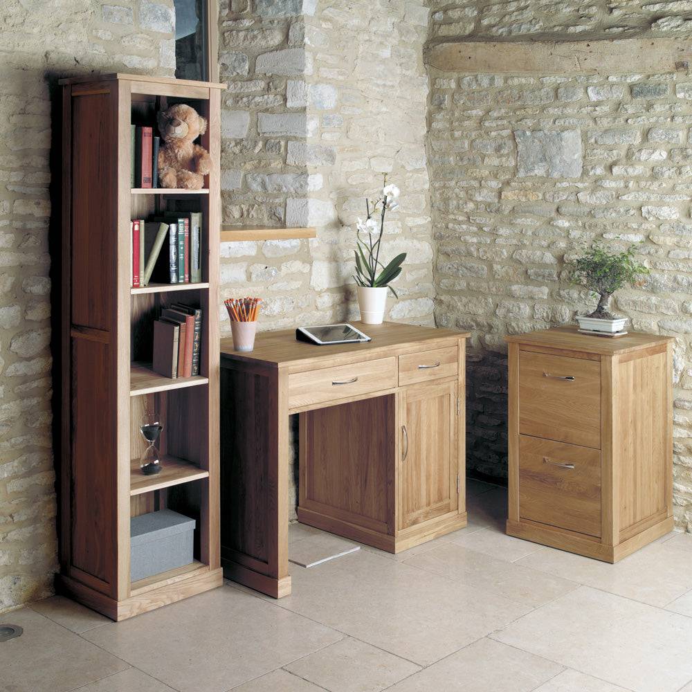 Baumhaus Mobel Oak Narrow Bookcase - Price Crash Furniture