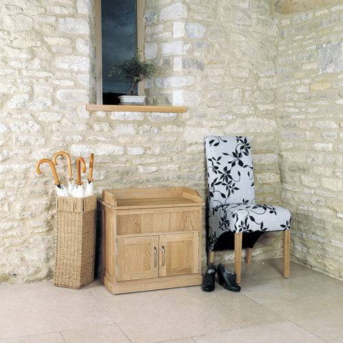 Baumhaus Mobel Oak Shoe Bench with Hidden Storage - COR20C - Price Crash Furniture