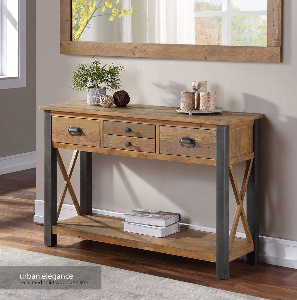 Baumhaus Urban Elegance - Reclaimed Console Table - Price Crash Furniture