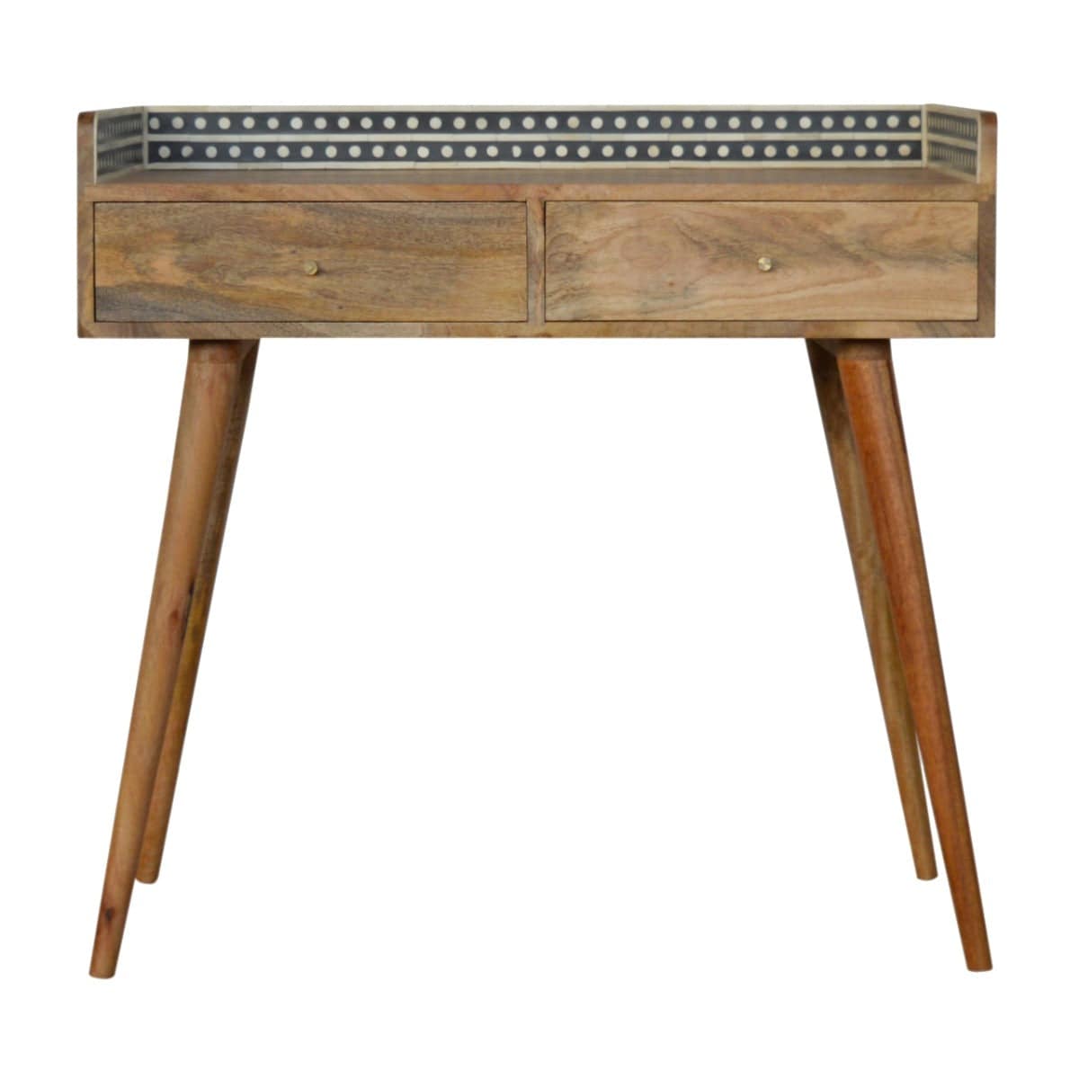 Bone Inlay Gallery Back Console Table - Price Crash Furniture