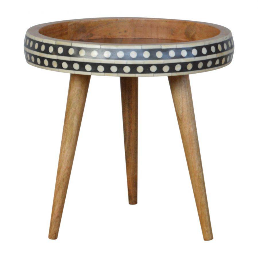 Bone Inlay Nordic Style End Table - Small - Price Crash Furniture