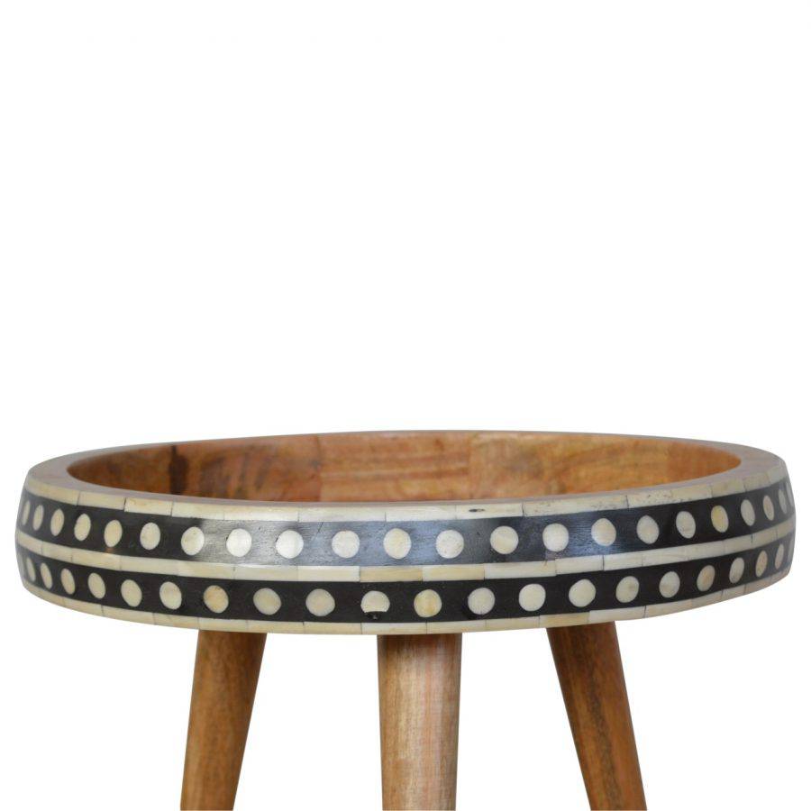 Bone Inlay Nordic Style End Table - Small - Price Crash Furniture