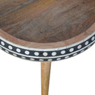 Bone Inlay Nordic Style End Table - Small - Price Crash Furniture