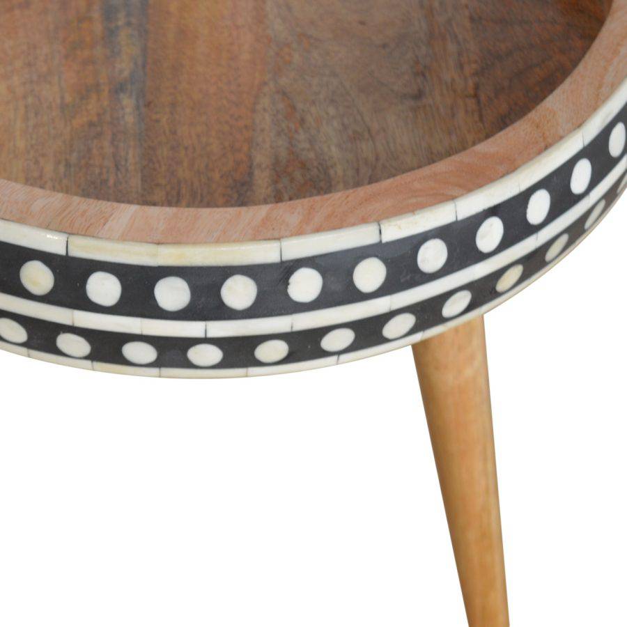 Bone Inlay Nordic Style End Table - Small - Price Crash Furniture