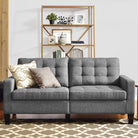 Bowie Large 2 Seater Sofa in Linen Grey by Dorel - Price Crash Furniture