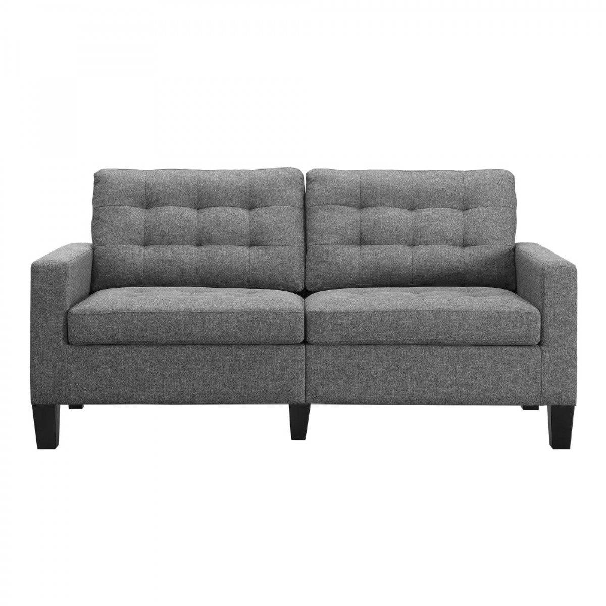 Bowie Large 2 Seater Sofa in Linen Grey by Dorel - Price Crash Furniture