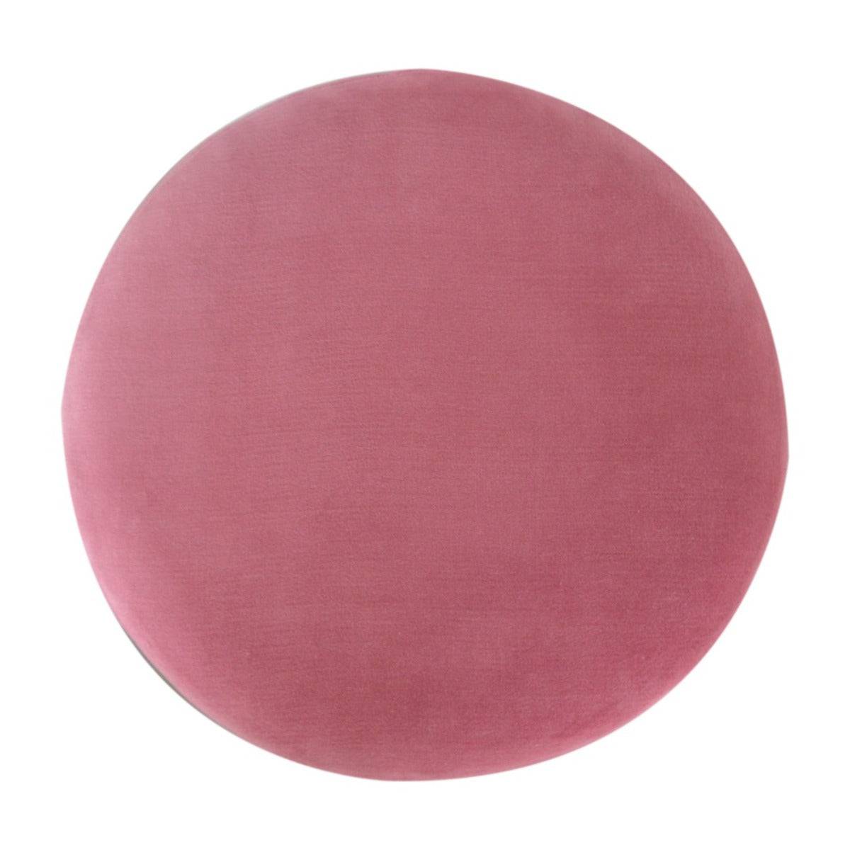 Pink Velvet Wooden Footstool - Price Crash Furniture