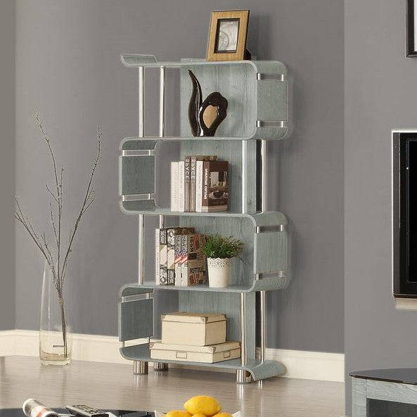 BS201 Helsinki Bookcase in Grey by Jual - Price Crash Furniture