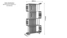 BS201 Helsinki Bookcase in Grey by Jual - Price Crash Furniture