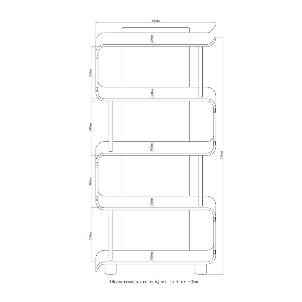 BS201 Helsinki Bookcase in Grey by Jual - Price Crash Furniture