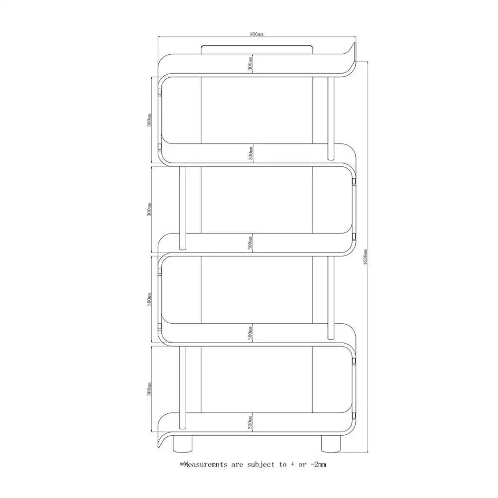 BS201 Helsinki Bookcase in Grey by Jual - Price Crash Furniture