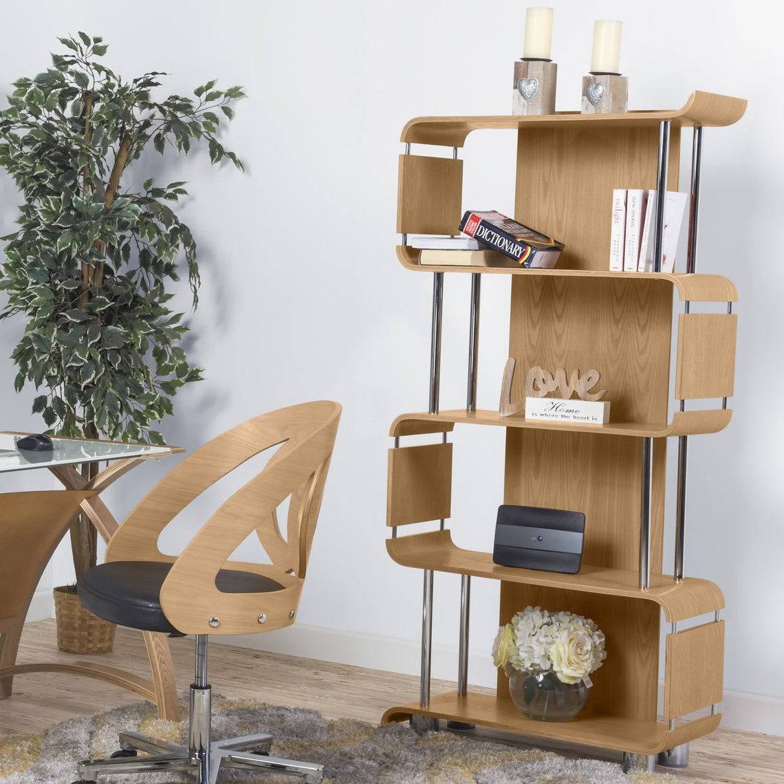 BS201 Helsinki Bookcase in Oak by Jual - Price Crash Furniture