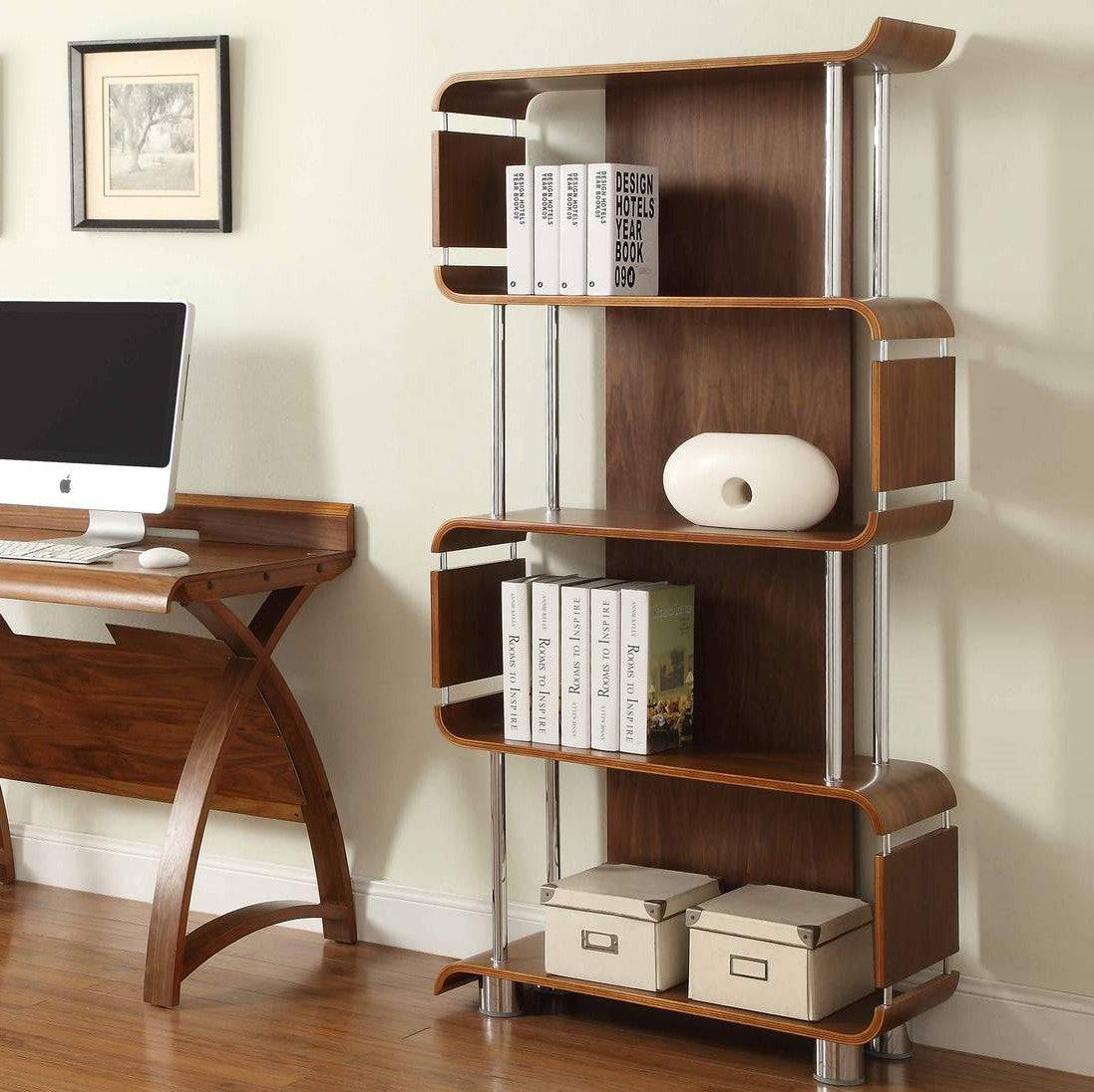 BS201 Helsinki Bookcase in Walnut by Jual - Price Crash Furniture