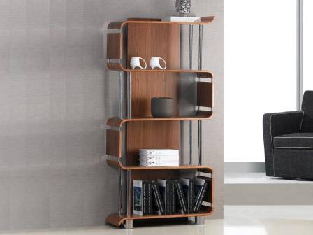 BS201 Helsinki Bookcase in Walnut by Jual - Price Crash Furniture