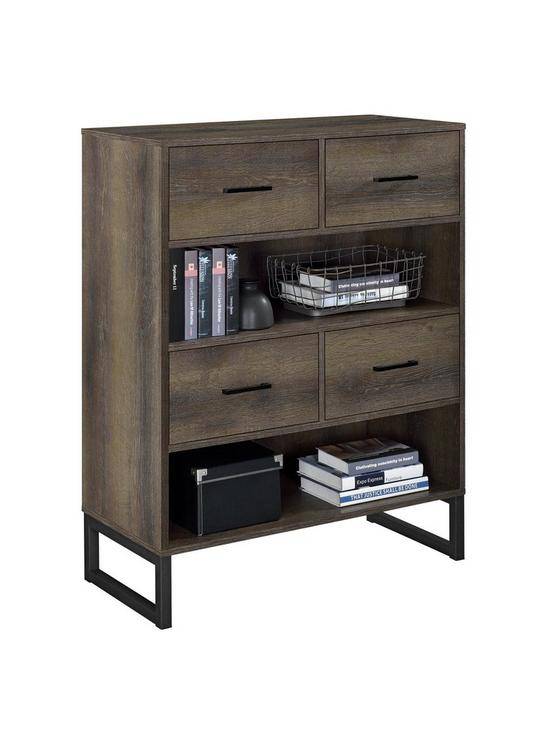 Candon medium brown short bookcase by Dorel - Price Crash Furniture