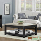 Carver Coffee Table in Black and Weathered Oak by Dorel - Price Crash Furniture