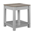 Carver End Table in Grey and Weathered Oak by Dorel - Price Crash Furniture