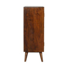 Chestnut Gold Inlay Abstract Cabinet - Price Crash Furniture