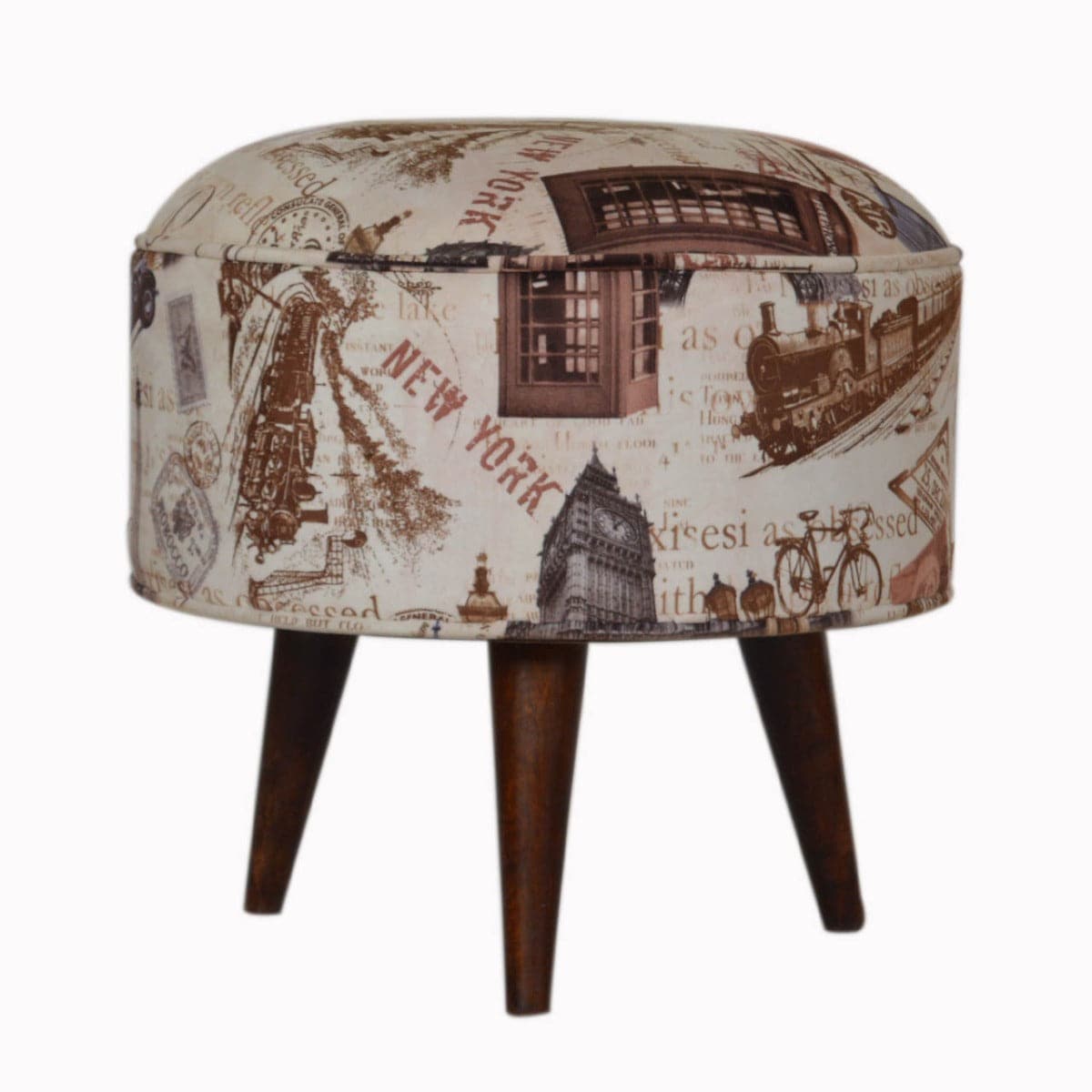 City Print Footstool - Price Crash Furniture