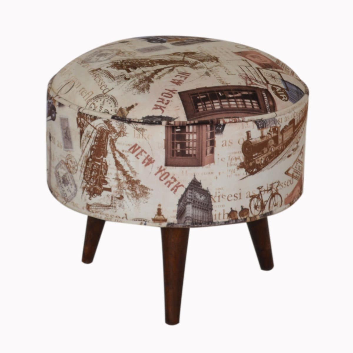 City Print Footstool - Price Crash Furniture