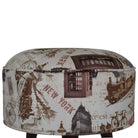 City Print Footstool - Price Crash Furniture