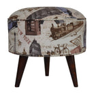 City Print Footstool - Price Crash Furniture