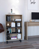 Core Harvard Display Bookcase in Grey & Washed Oak Effect - Price Crash Furniture