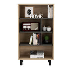 Core Harvard Display Bookcase in Grey & Washed Oak Effect - Price Crash Furniture