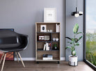 Core Harvard Display Bookcase in Grey & Washed Oak Effect - Price Crash Furniture