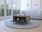 Core Harvard Storage Coffee Table in Grey & Washed Oak Effect - Price Crash Furniture