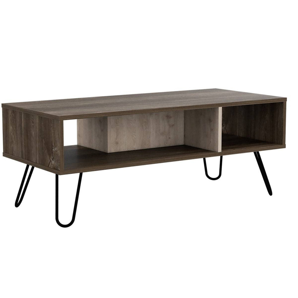 Core Nevada Coffee Table in Grey & Smoked Oak Effect - Price Crash Furniture