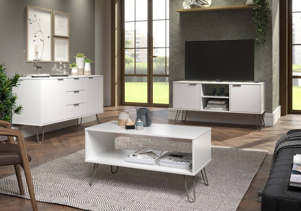 Core Products Augusta Open Coffee Table in White - Price Crash Furniture