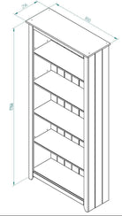 Core Products Capri Carbon tall bookcase - Price Crash Furniture