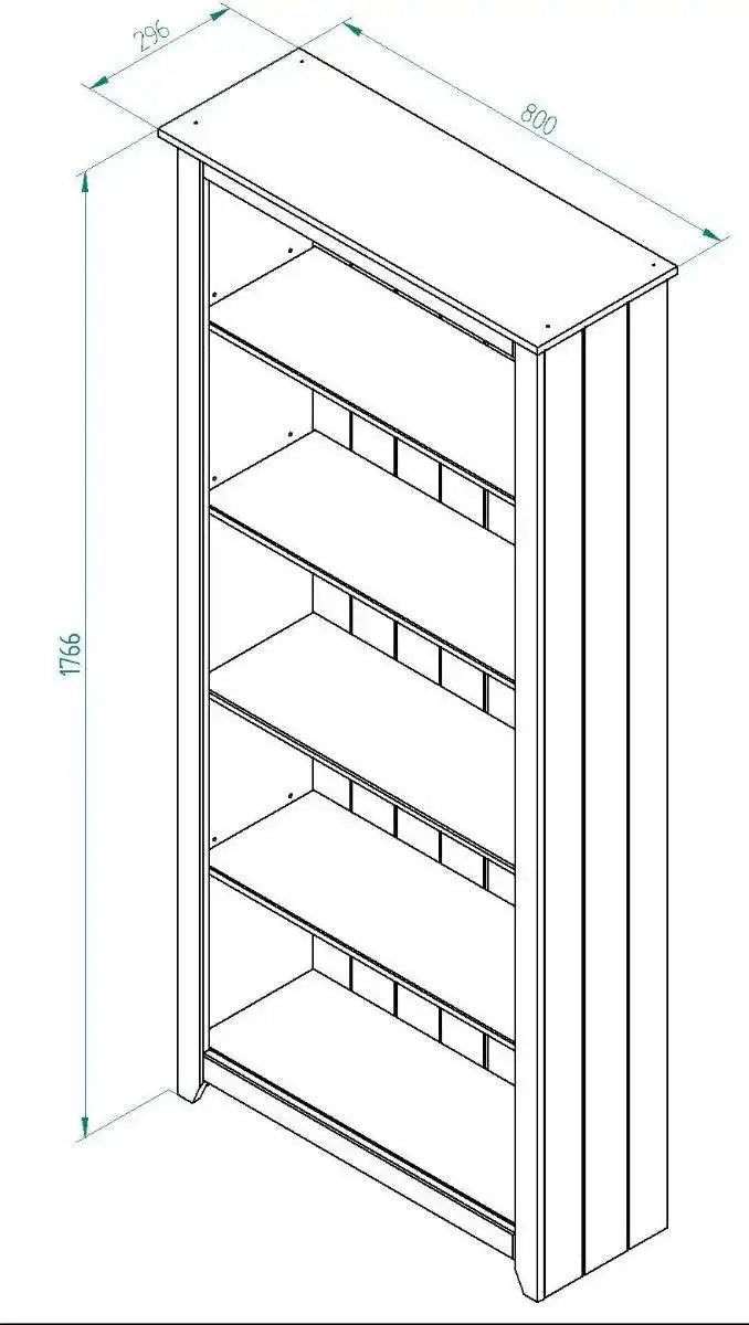 Core Products Capri Carbon tall bookcase - Price Crash Furniture