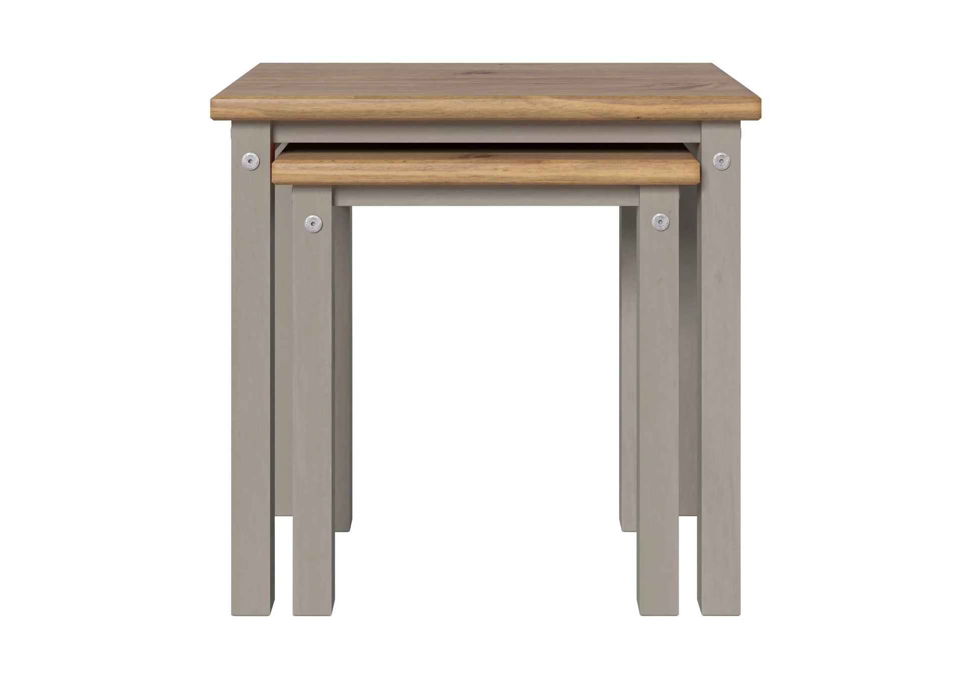 Core Products Corona Grey Washed Linea Nest Of Two Tables - Price Crash Furniture