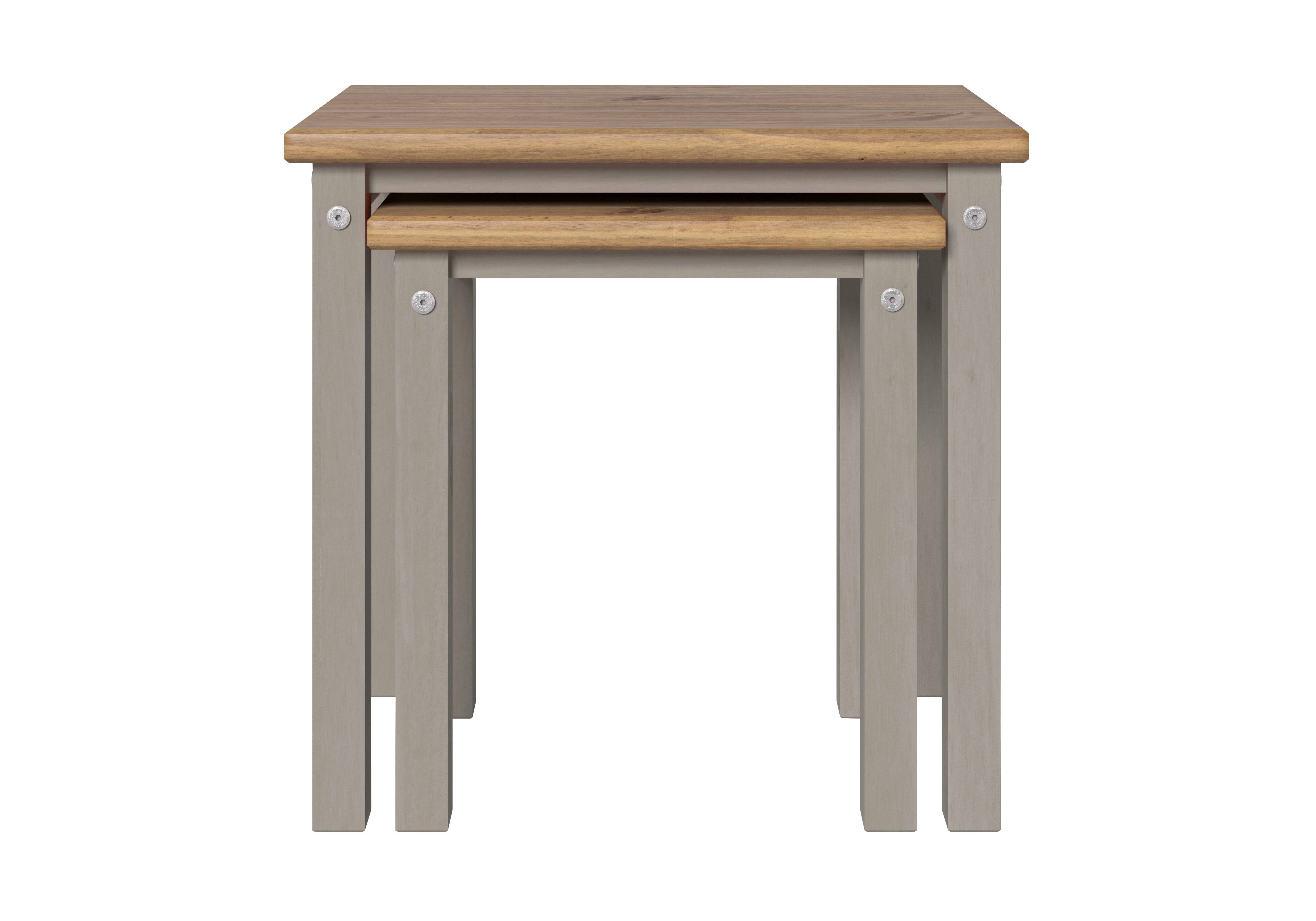 Core Products Corona Grey Washed Linea Nest Of Two Tables - Price Crash Furniture