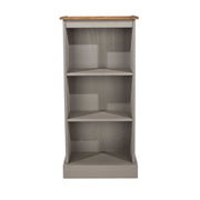 Core Products Corona Pine Grey Wax Low Narrow Bookcase - Price Crash Furniture