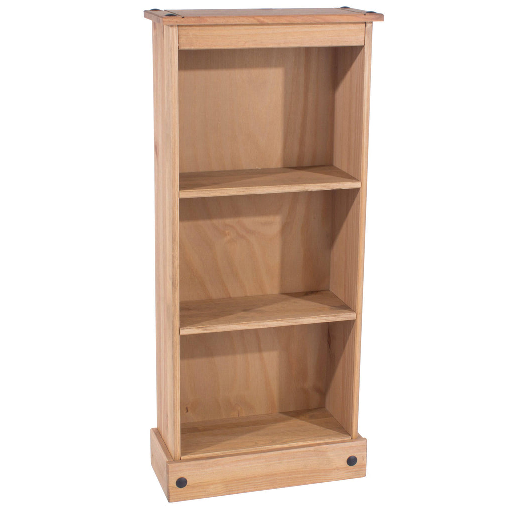 Core Products Corona Pine Low Narrow Bookcase - Price Crash Furniture