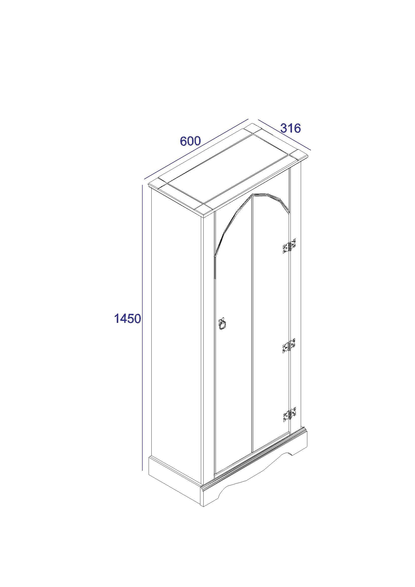 Core Products Corona Pine Vestry Cupboard - Price Crash Furniture