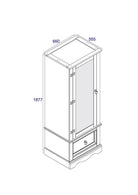 Core Products Corona White Waxed Vestry Cupboard - Price Crash Furniture