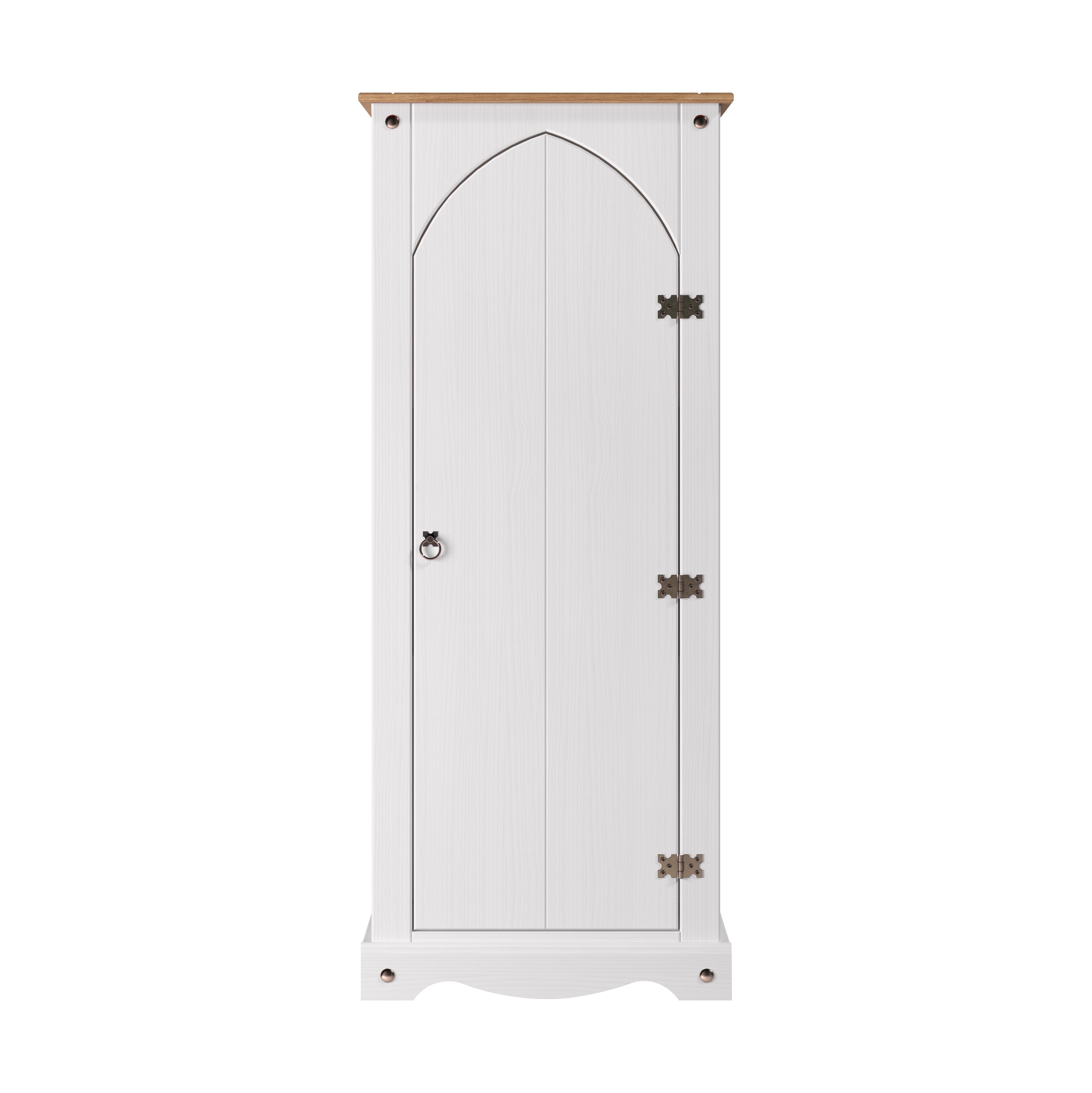 Core Products Corona White Waxed Vestry Cupboard - Price Crash Furniture