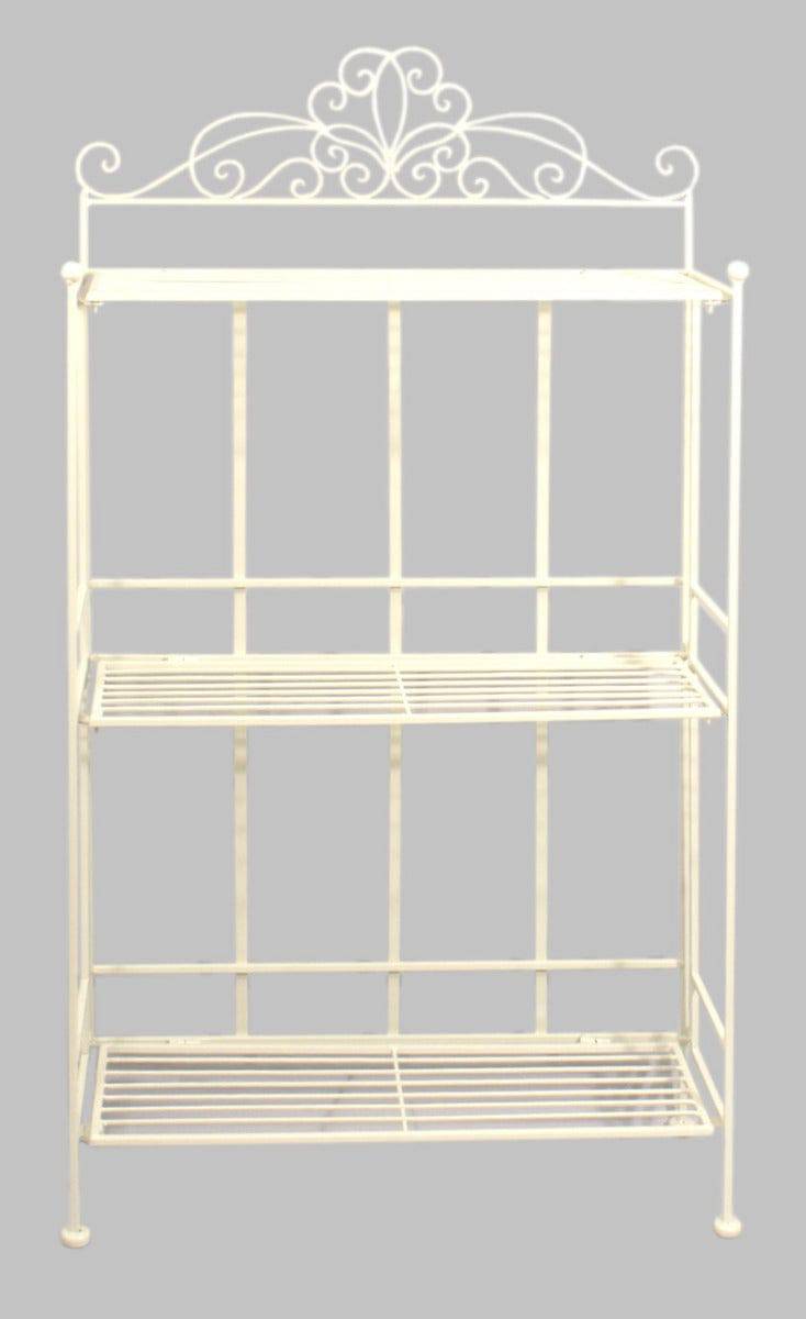 Cream Scroll 3 Tier Standing Rack - Price Crash Furniture