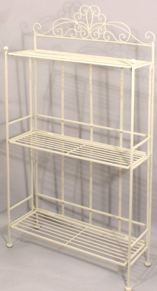 Cream Scroll 3 Tier Standing Rack - Price Crash Furniture