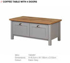 Eaton Coffee Table in Grey by TAD - Price Crash Furniture