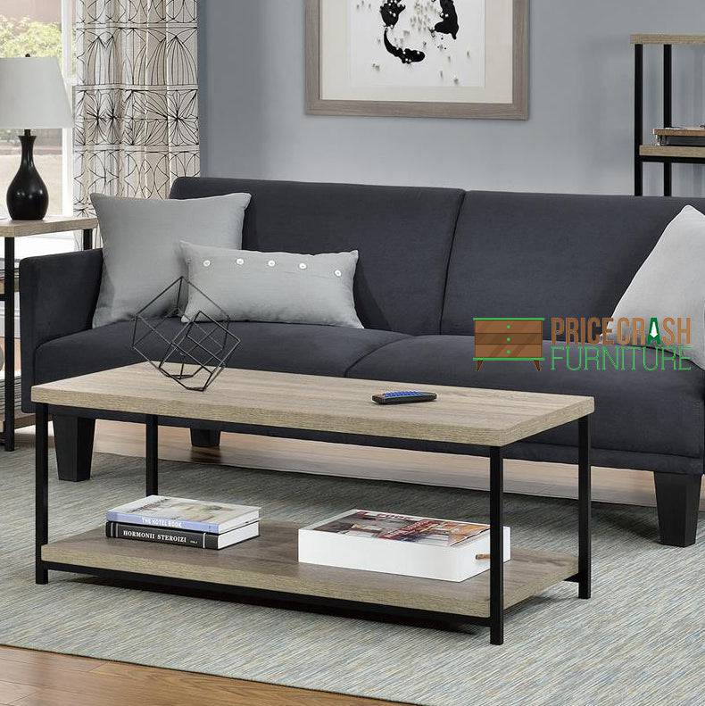 Elmwood Coffee Table in Distressed Grey Oak by Dorel