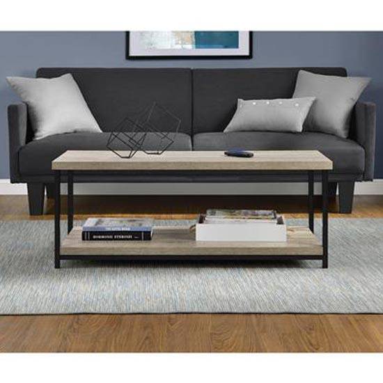 Elmwood Coffee Table in Distressed Grey Oak by Dorel - Price Crash Furniture