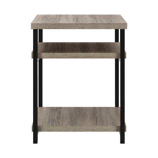 Elmwood End Table Side Table in Distressed Grey Oak by Dorel - Price Crash Furniture