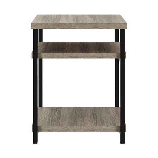 Elmwood End Table Side Table in Distressed Grey Oak by Dorel - Price Crash Furniture