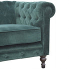 Emerald Green Velvet 2 Seater Chesterfield Sofa - Price Crash Furniture