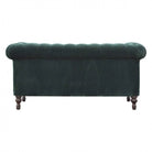 Emerald Green Velvet 2 Seater Chesterfield Sofa - Price Crash Furniture